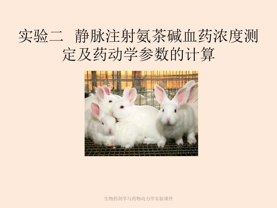 实验二、静脉注射氨茶碱血药浓度及药动学参数的检测_第1页