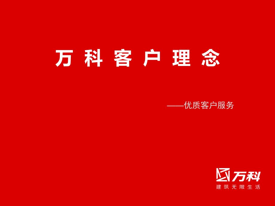 2008年万科客户理念宣导报告_第1页