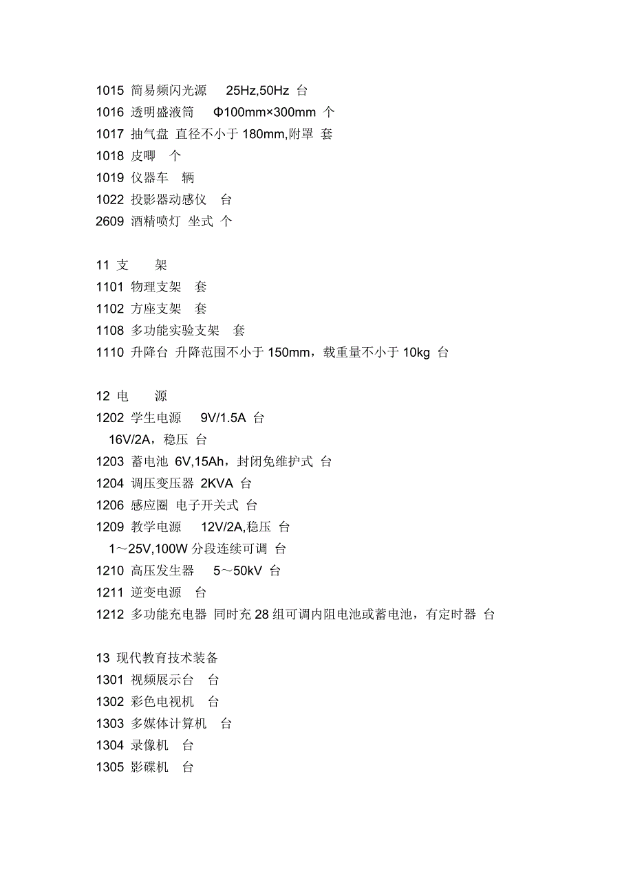 中学物理教学仪器配备目录_第3页