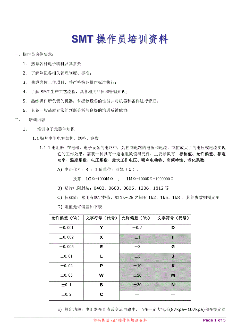 SMT操作员培训资料_第1页