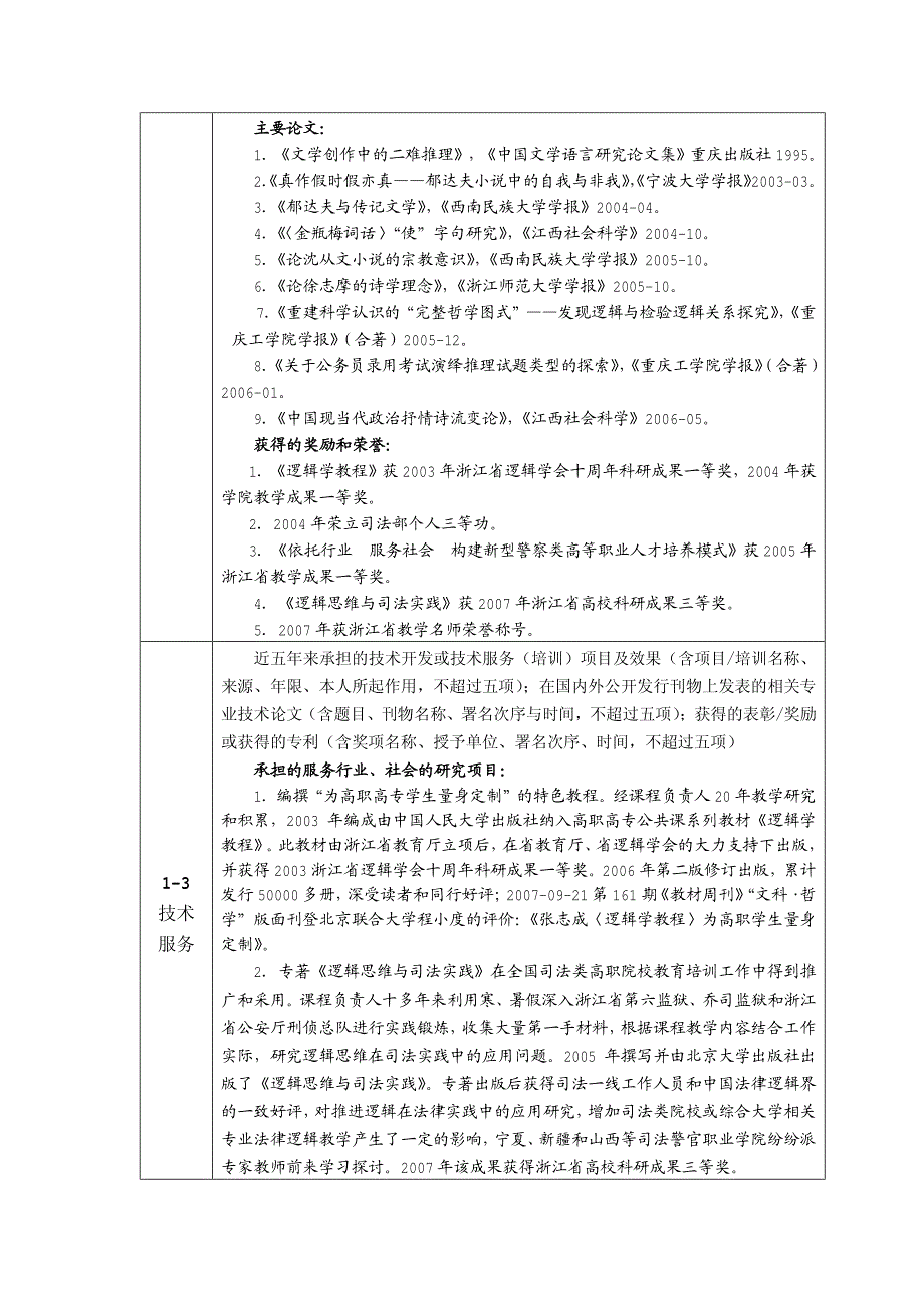 2008年3月公共基础专业年度高职高专国家精品课程申报表[浙江警官职业学院]_第4页