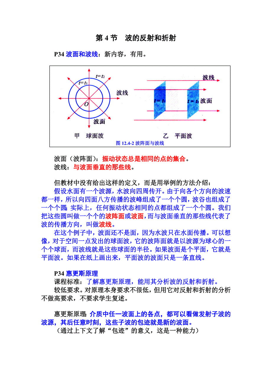 教法分析12.4   波的反射和折射_第1页