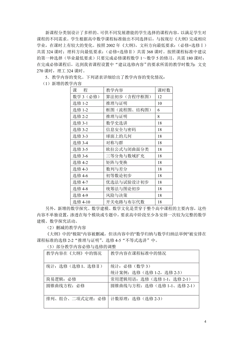 河南省普通高中新课程数学学科教学实施指导意见(试行)_第4页