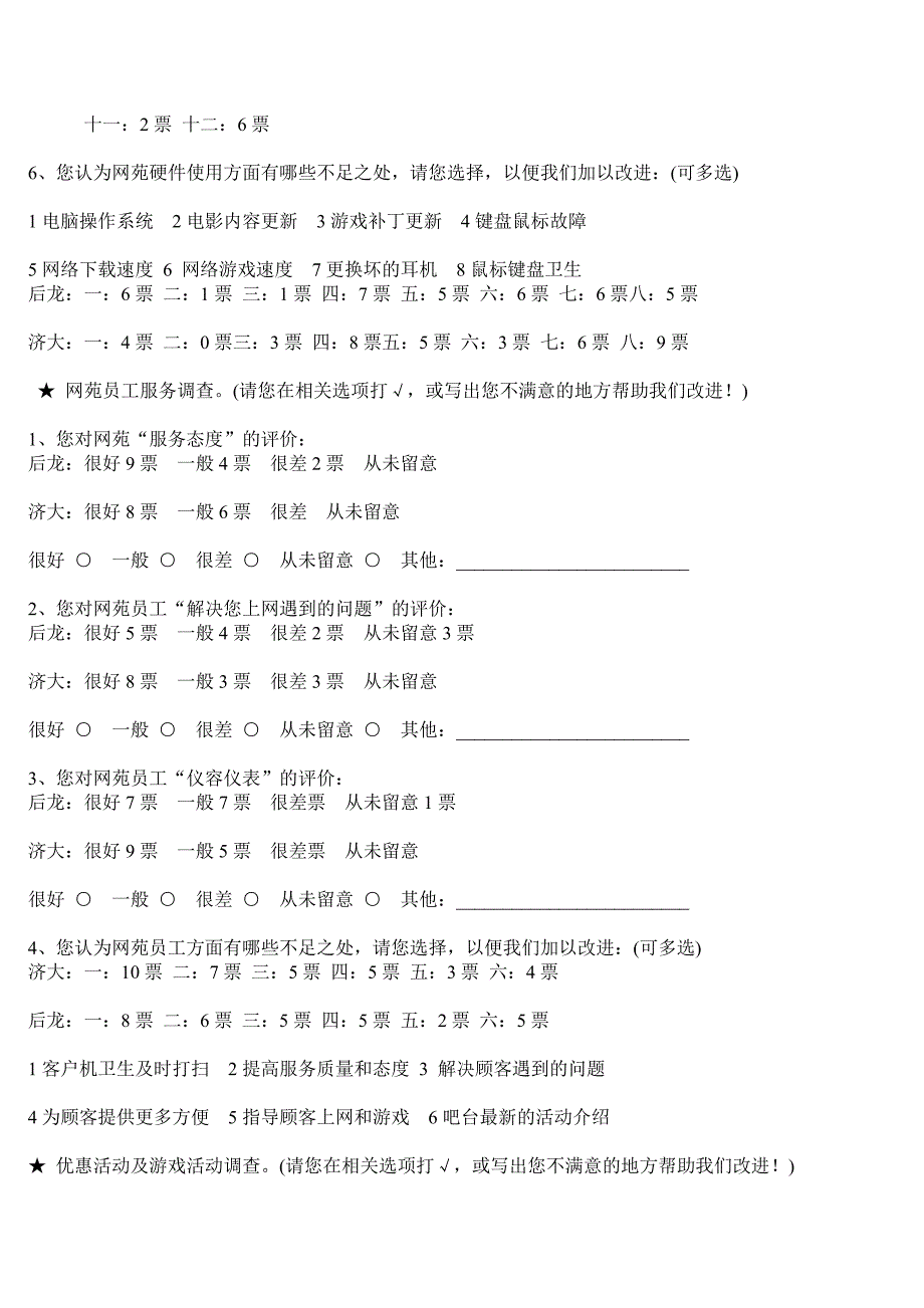 超时空网苑顾客问卷调查表_第3页