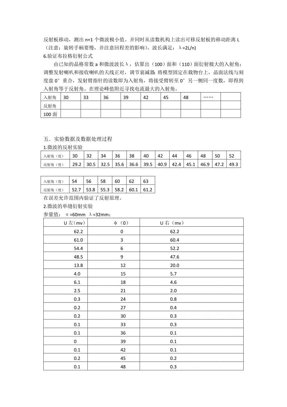 微波分光实验报告_第5页