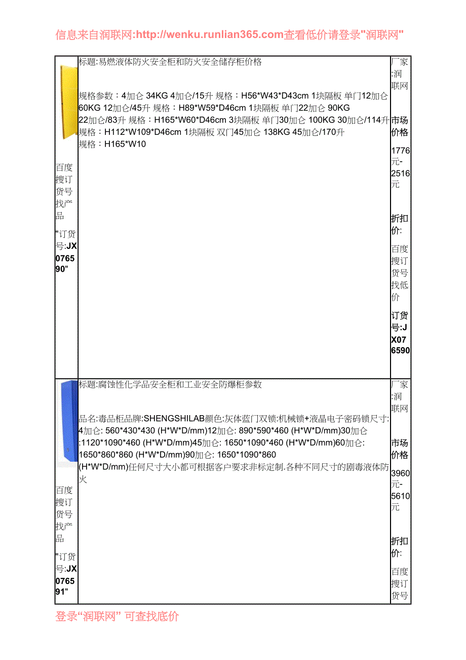 易燃易爆化学品柜和毒害品储存柜价格_第3页