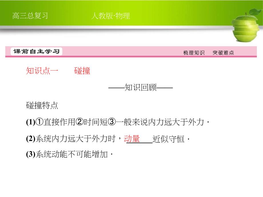 新课标2012届高考物理总复习配套课件15-2课时2_碰撞_爆炸与反冲_第2页