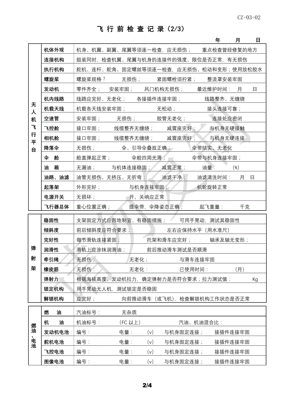 CZ-03-02无人机航摄飞行检查记录(格式)1121_第2页