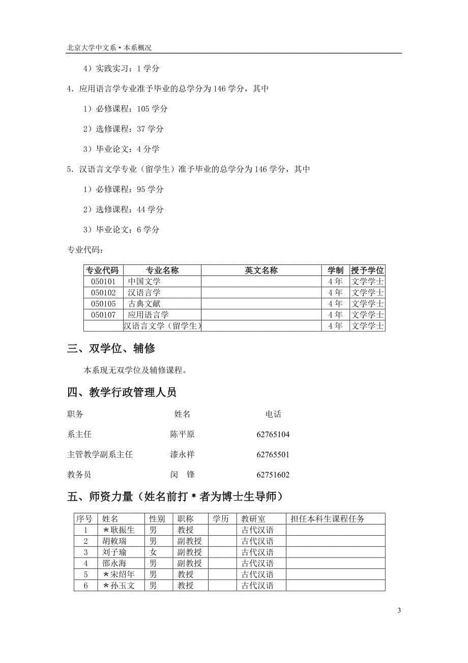 北京大学本科生教学手册版之---中文系_第5页