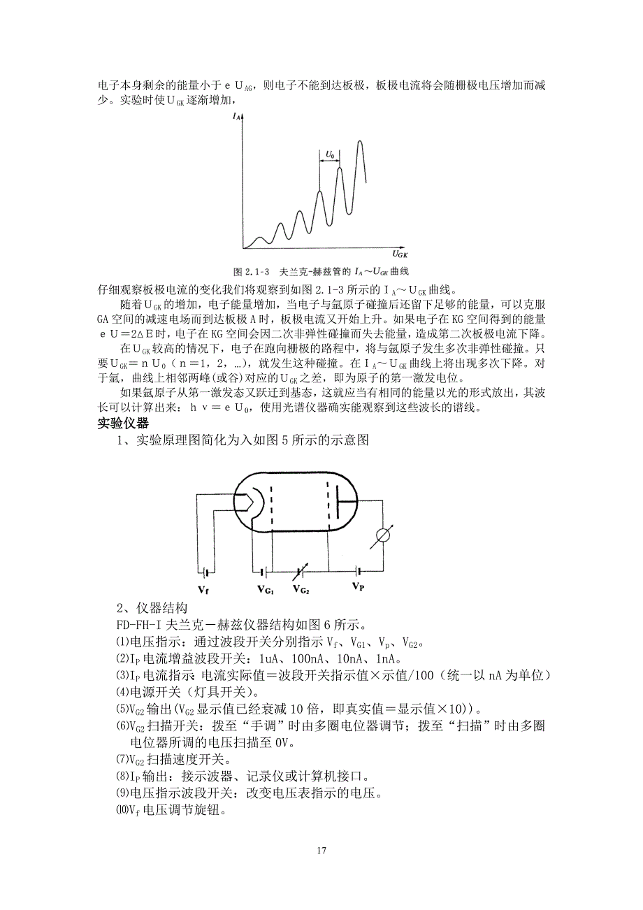 实验二   夫兰克-赫兹实验_第3页