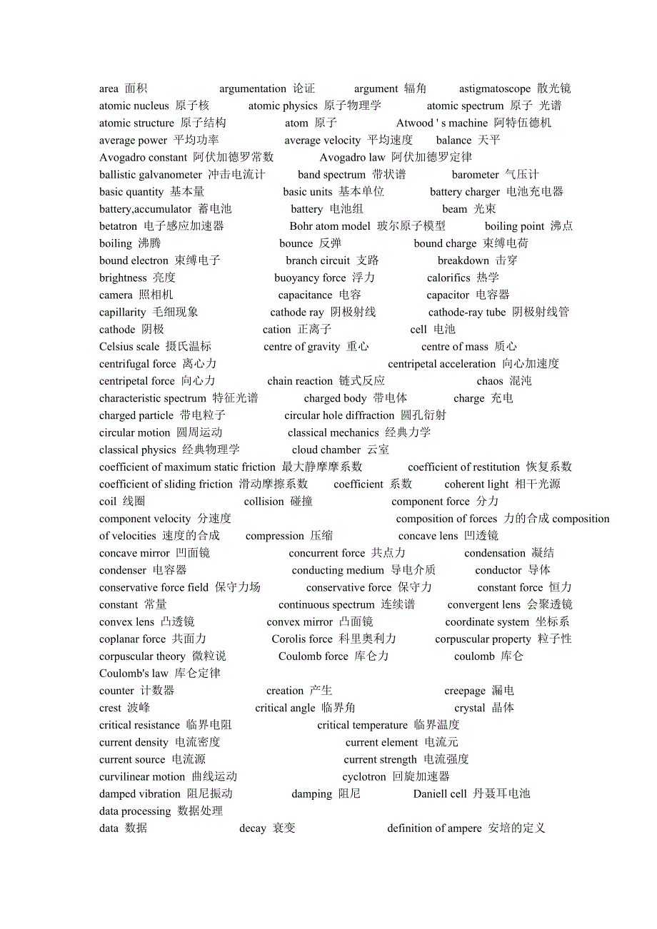 中学物理数学经济应用词汇_第4页