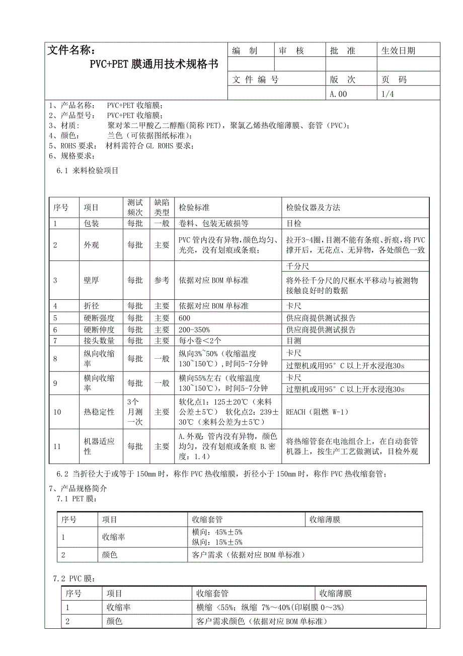 PVC膜技术规格书_第1页