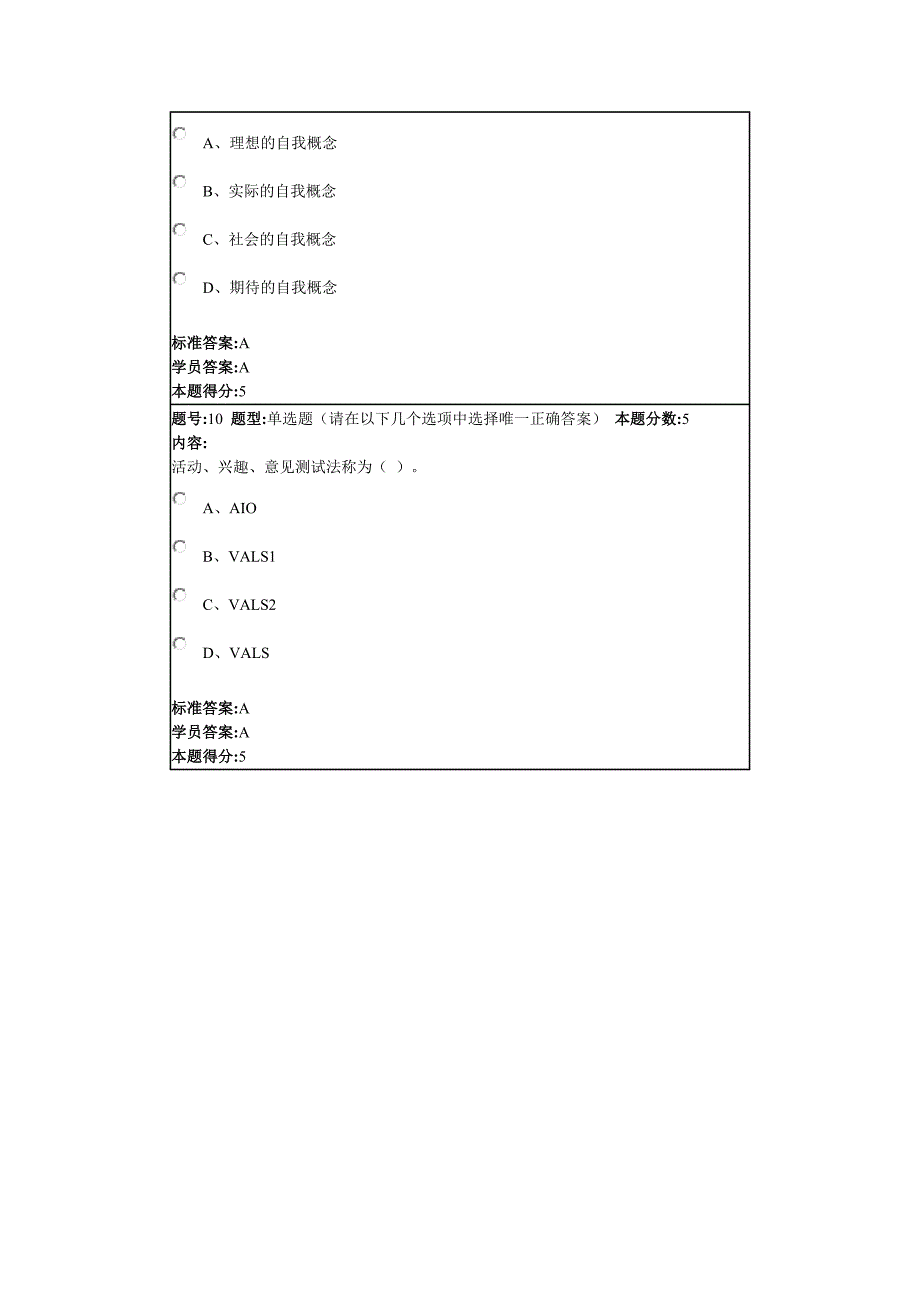 春季消费者行为分析网上作业2单选题_第4页