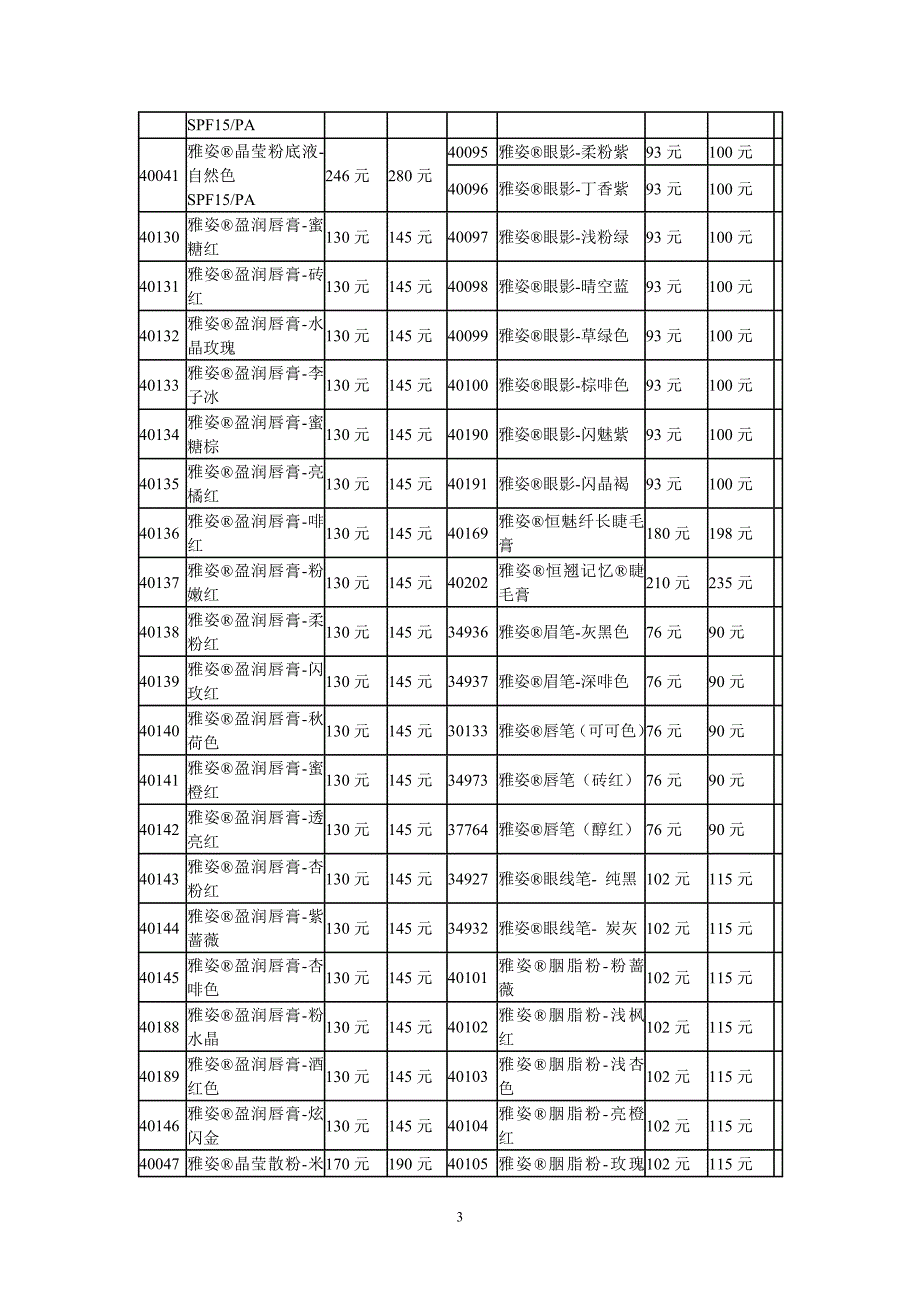 安利产品价格表最新的起调整前后价格_第3页