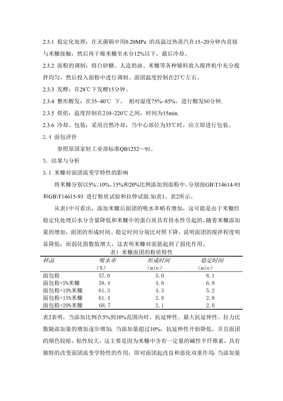 改米糠面包的研制与其功能因子的应用_第3页