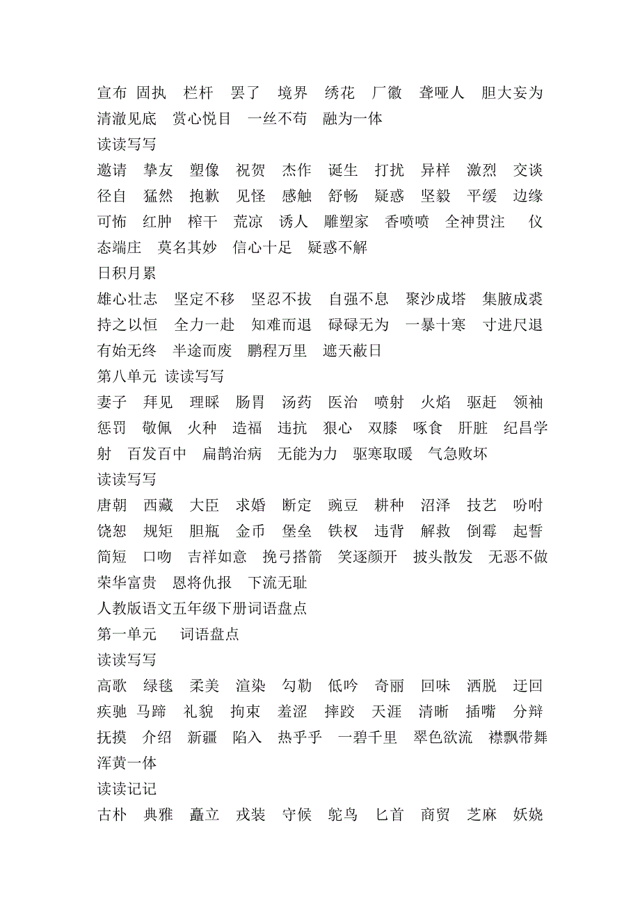 新课标人教版四年级下册语文园地词语盘点_第3页