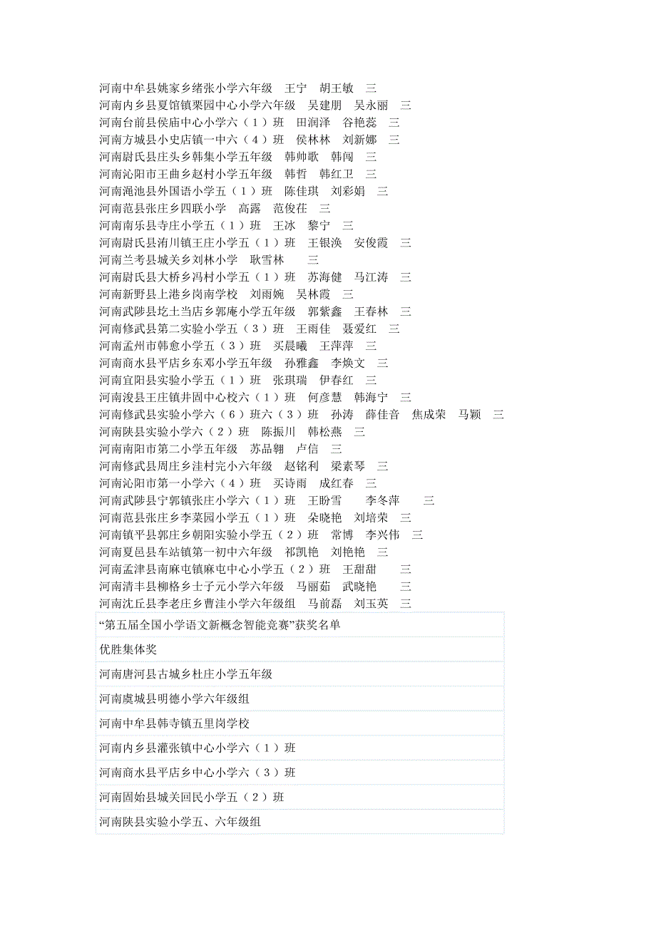 第五届全国小学语文新概念智能竞赛_第4页