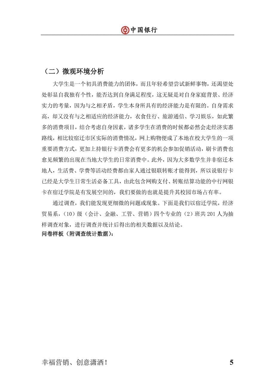 中国银行网银卡营销策划案_第5页