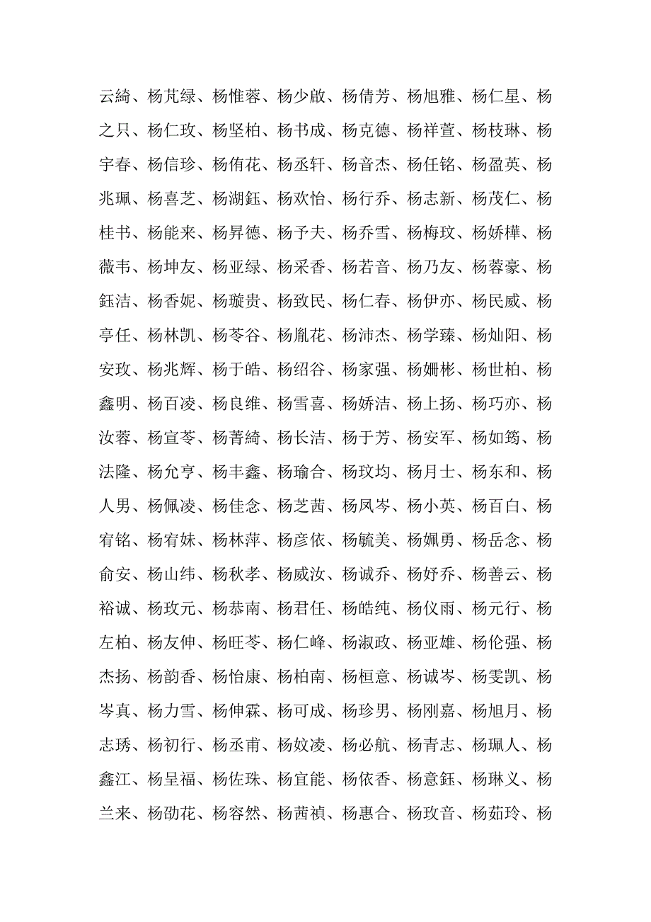 杨姓取名字案例大全_第3页