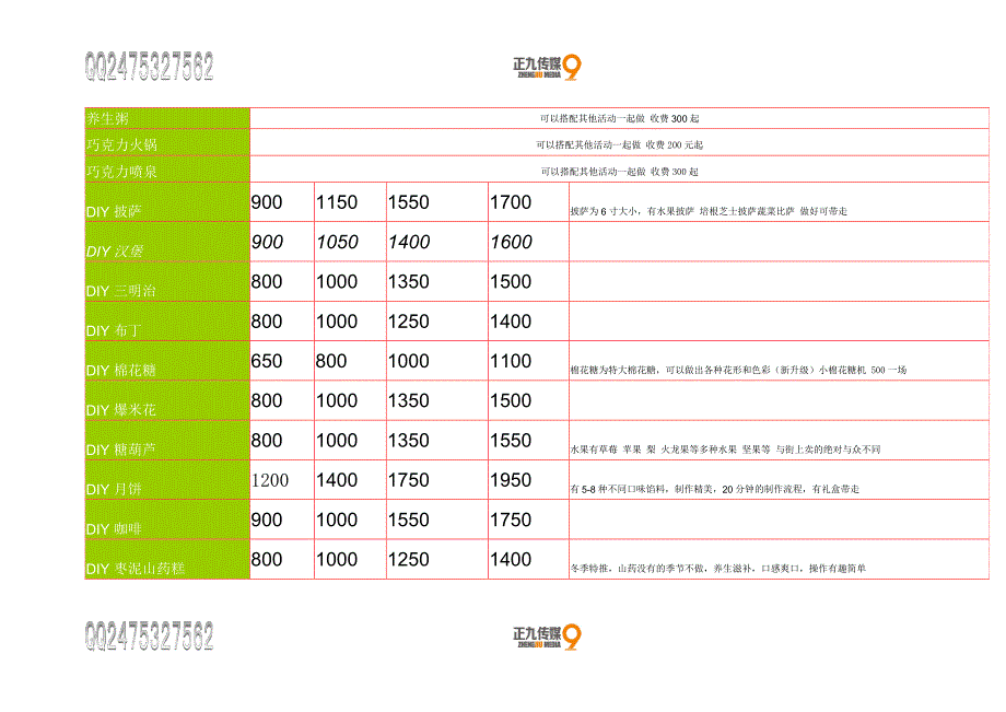 景德镇地产暖场diy周末DIY价格表正九传媒_第2页