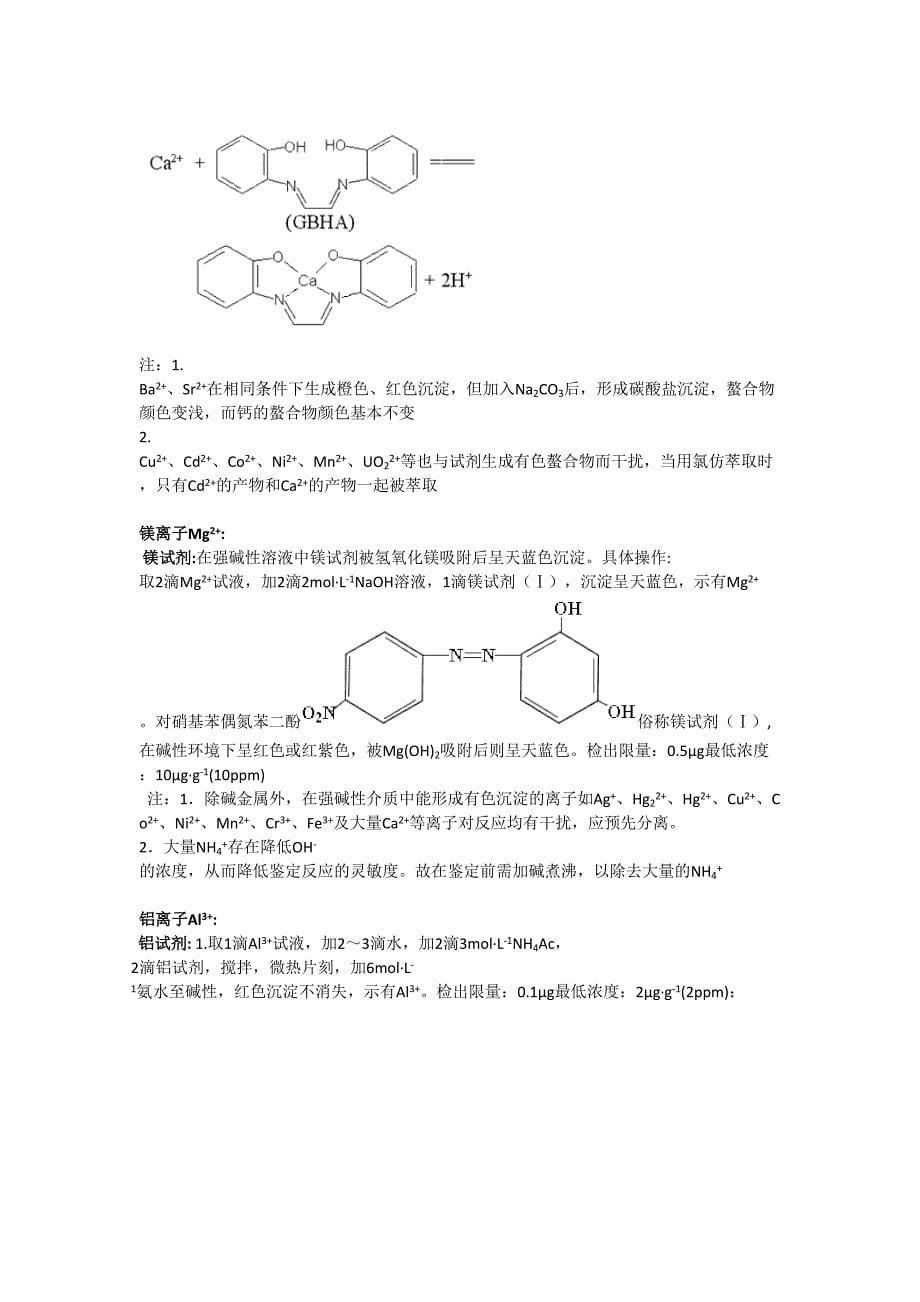 高中化学竞赛-离子检验试剂_第5页
