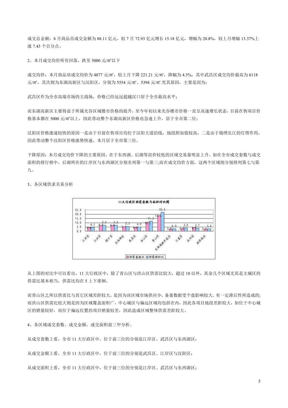 2007年8月武汉房地产市场形势报告_第5页