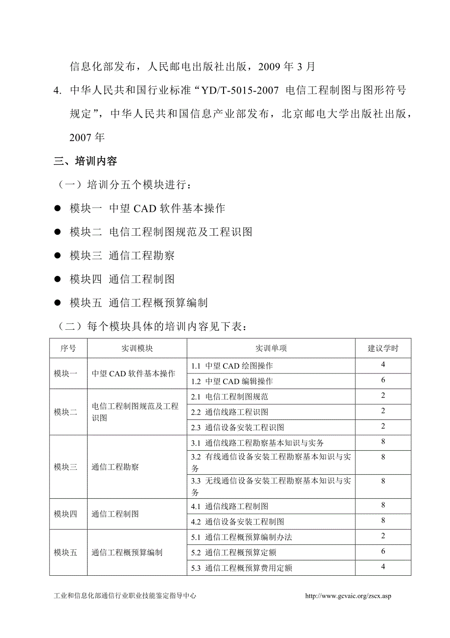 [2017年整理]工信部《通信勘察设计专项技能证》大纲  给工信部_第3页