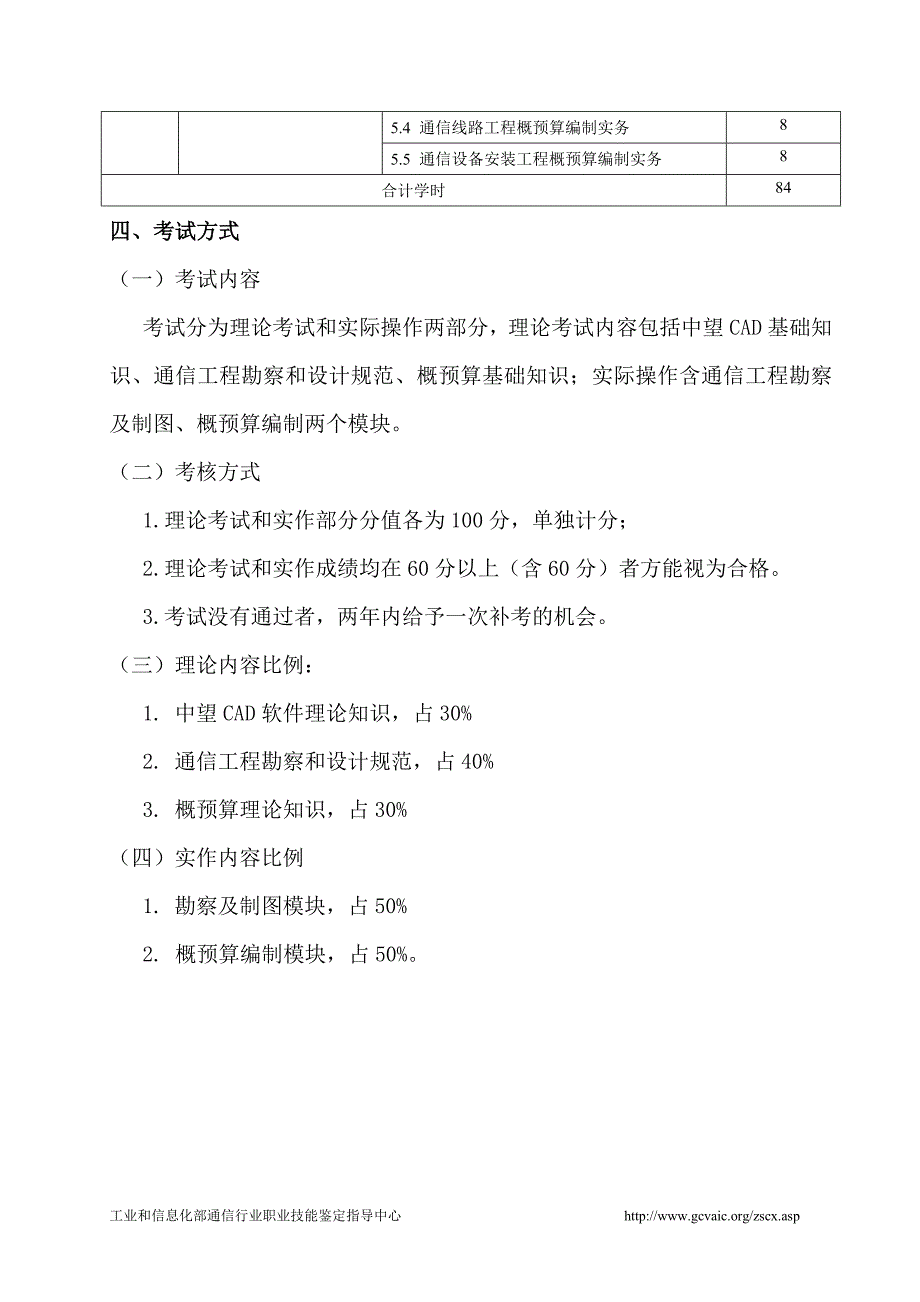 [2017年整理]工信部《通信勘察设计专项技能证》大纲  给工信部_第4页