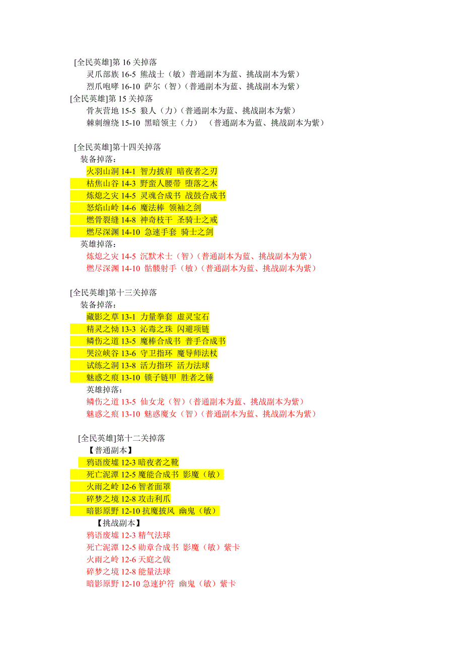 [精编]有价值的关卡副本 包括挑战 选择后的_第1页