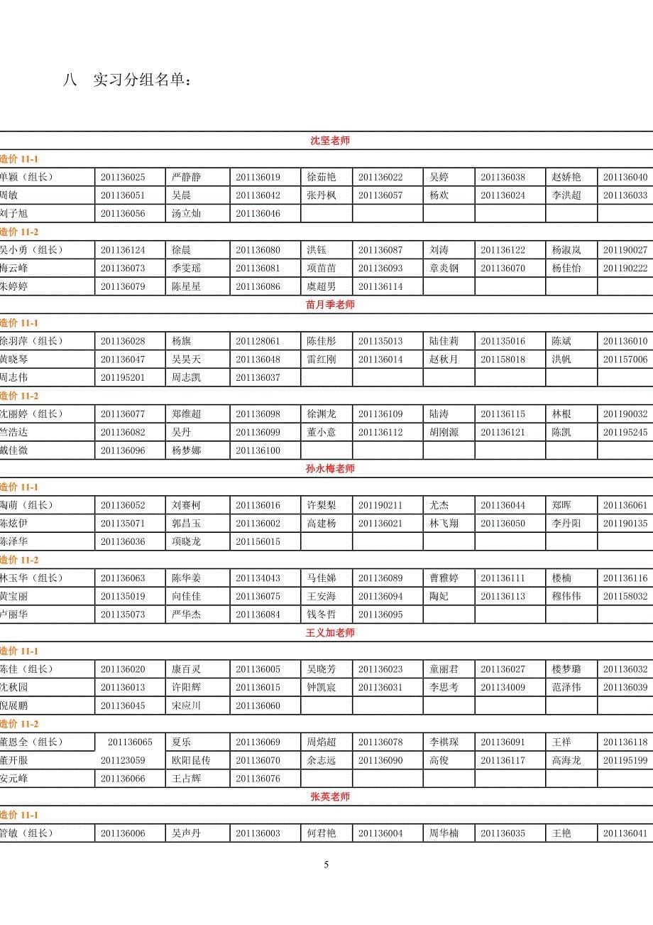 [精编]工程造价专业施工生产实习任务书指导书_第5页