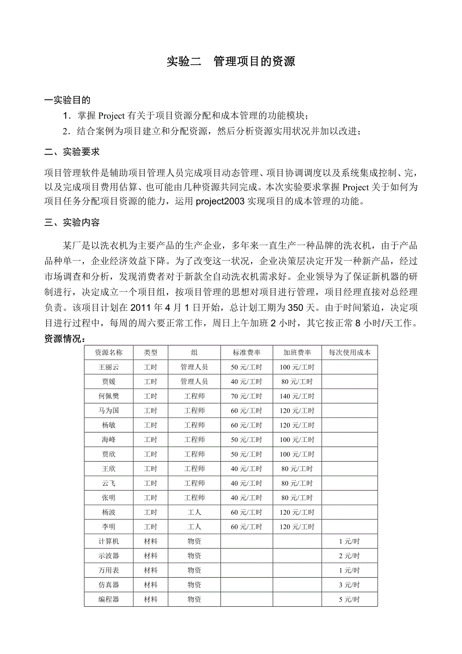 实验二 项目管理作业 营销102朱高亮_第2页