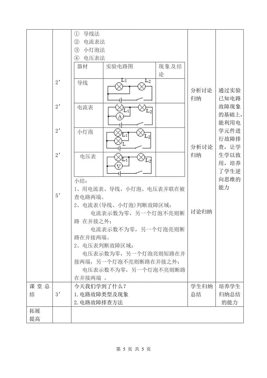 【精选】电路故障分析教案_第5页