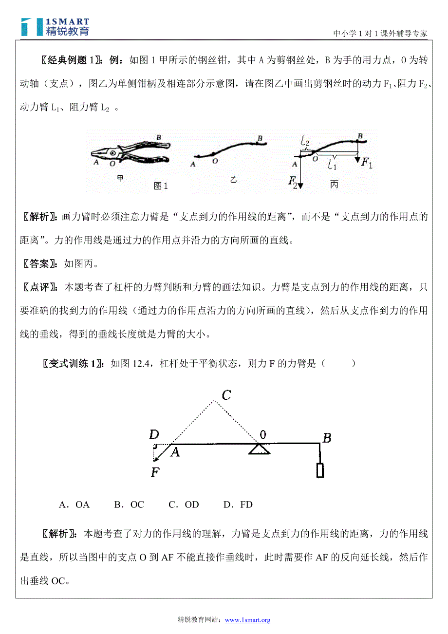 初中物理杠杆精品讲义_第2页