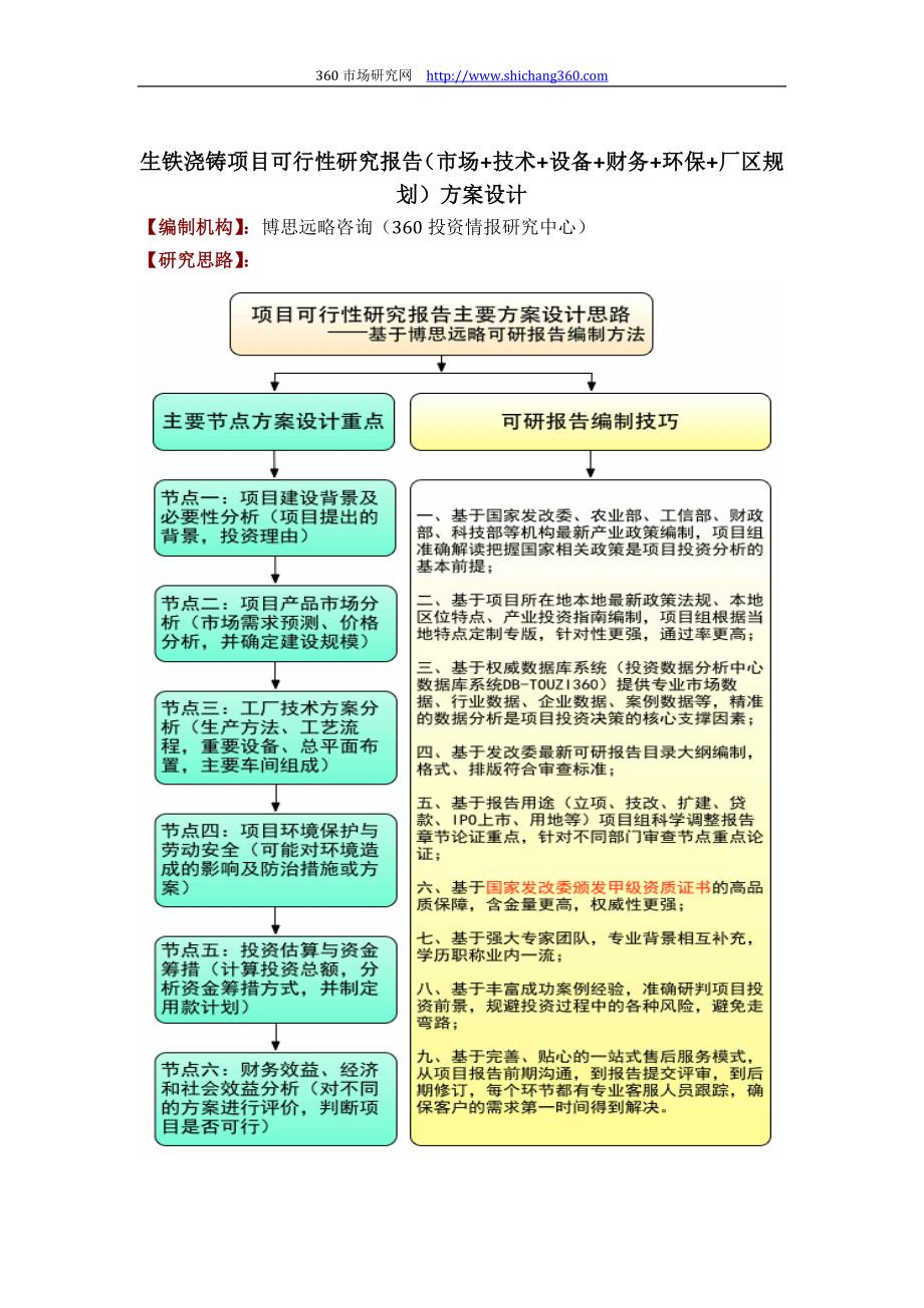 生铁浇铸项目可行性研究报告(技术工艺+设备选型+财务+厂区规划)设计_第1页