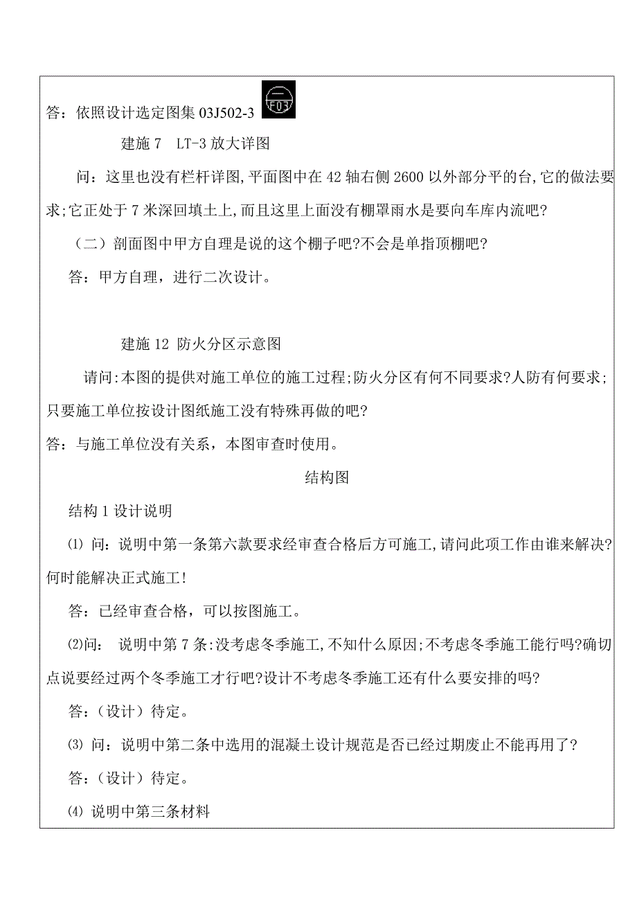 【精选】地下车库图纸会审记录_第4页