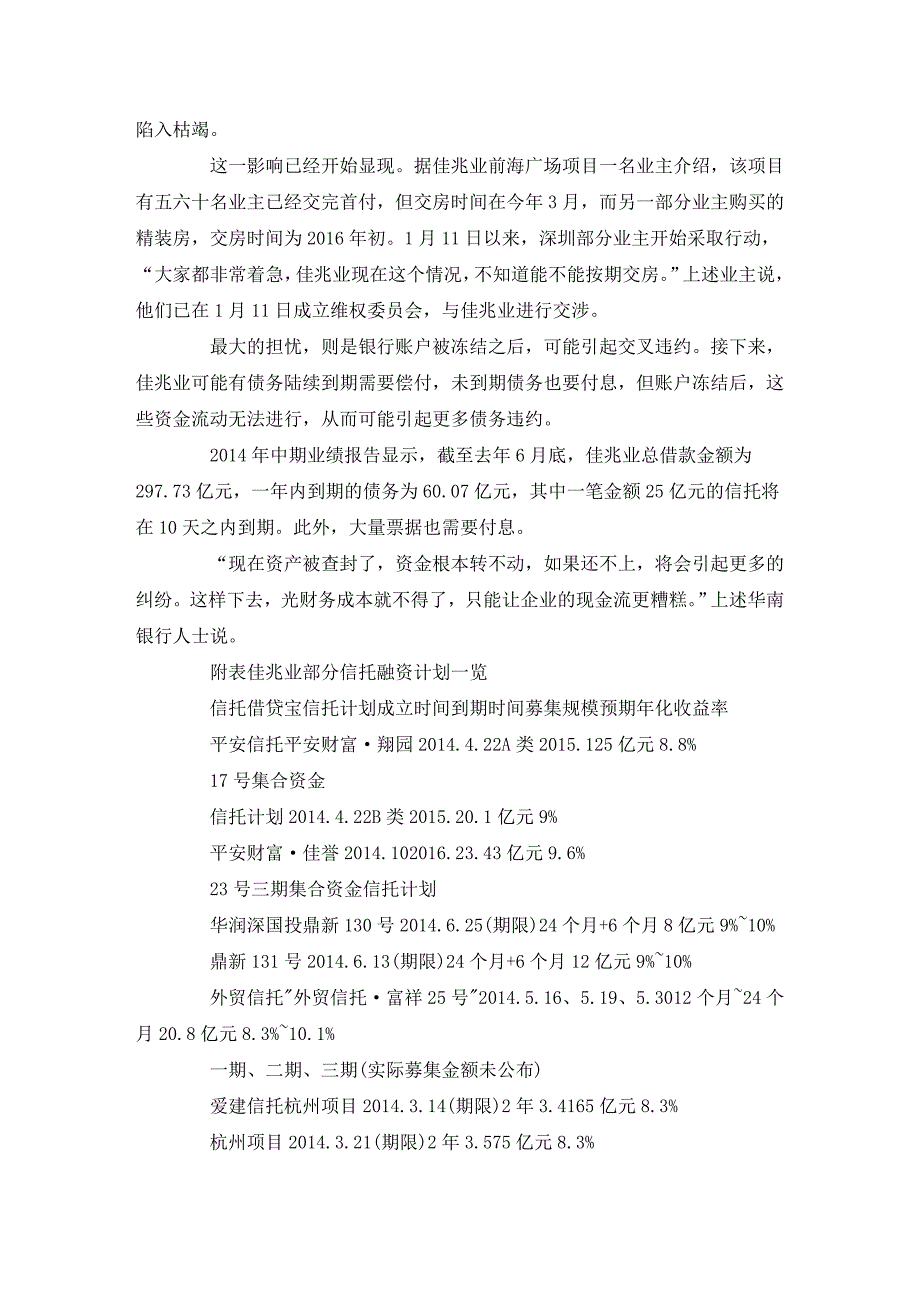 爱建信托申请冻结佳兆业逾6亿存款爱建信托冻结_第4页