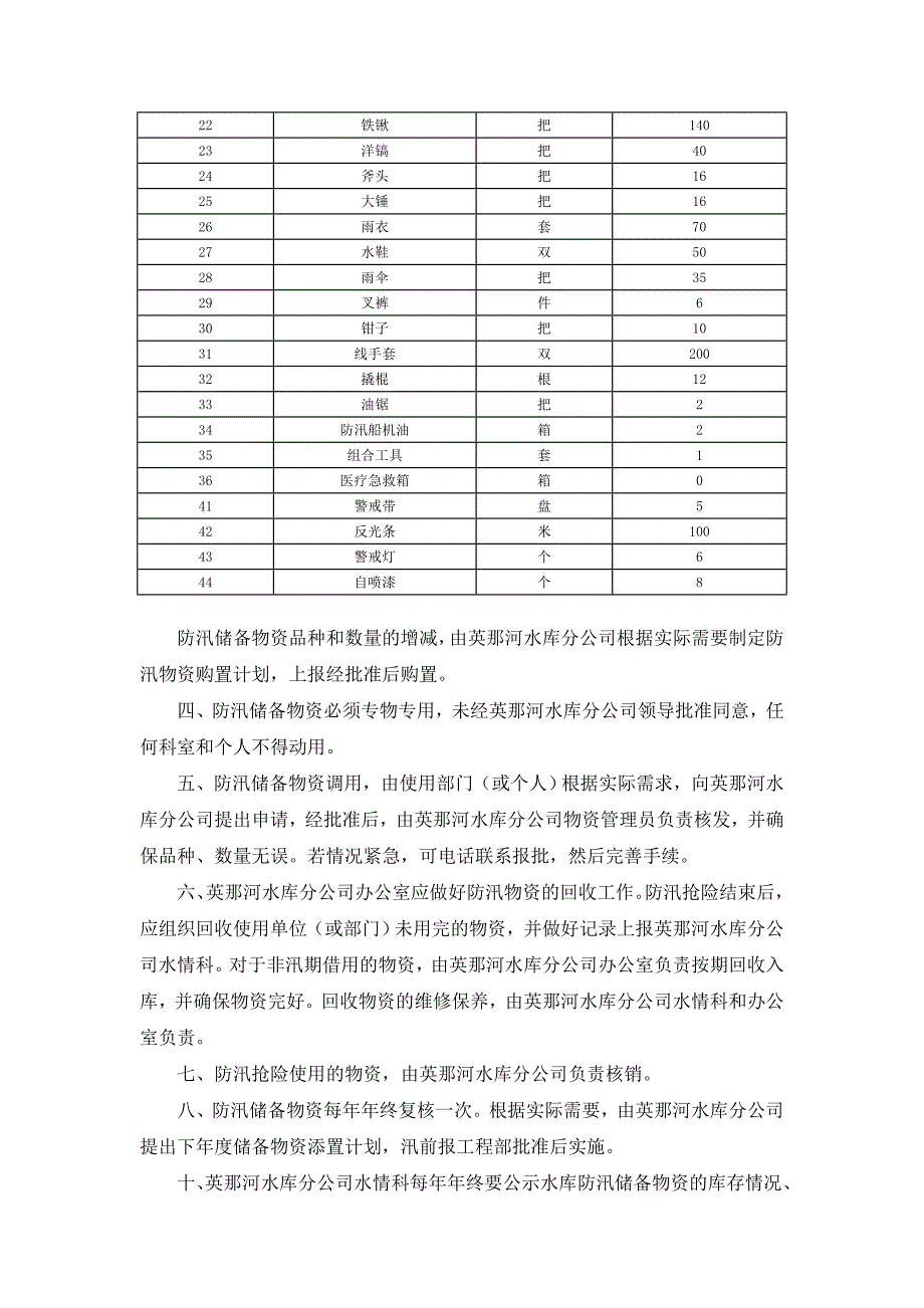 防汛物资管理制度_第2页