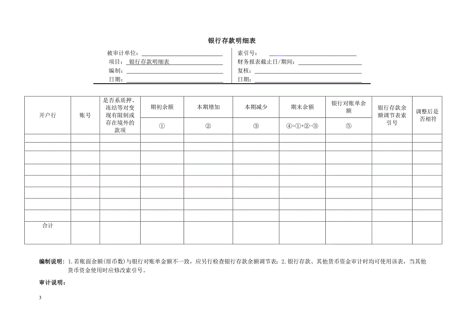 长春平安纸业公司4 1货币资金_第3页