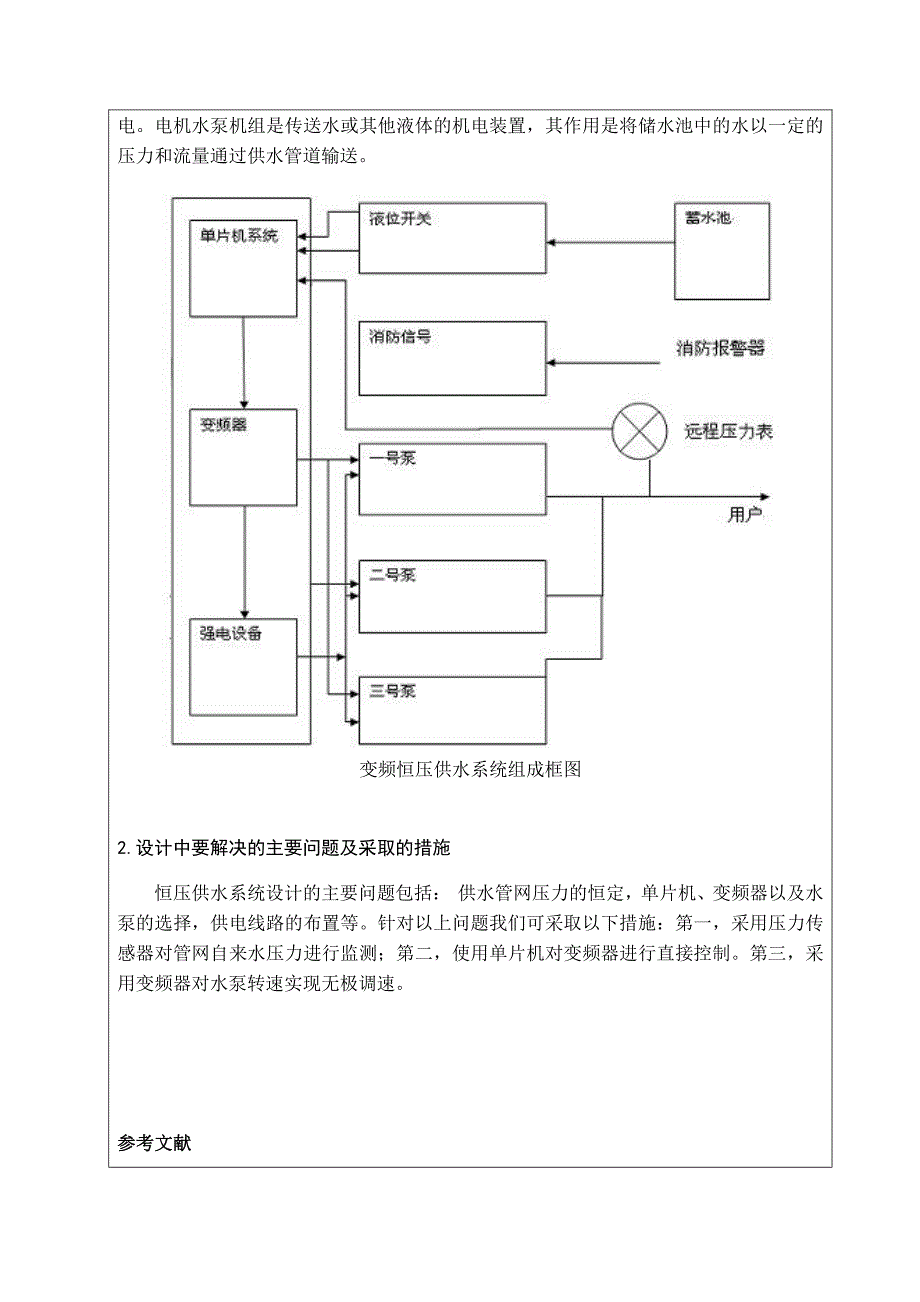 单片机在高楼恒压供水系统中的应用(开题报告)_第4页