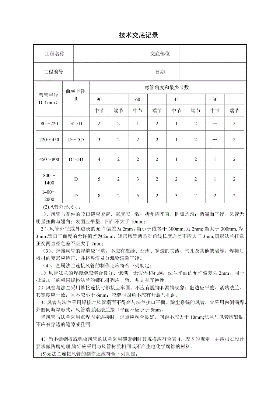 【精选】通风管a道制作工程技术交底_第4页