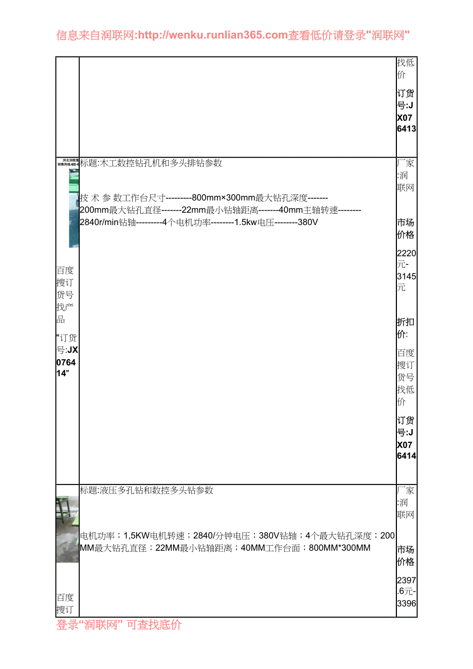 立式多头钻和多孔钻价格_第4页