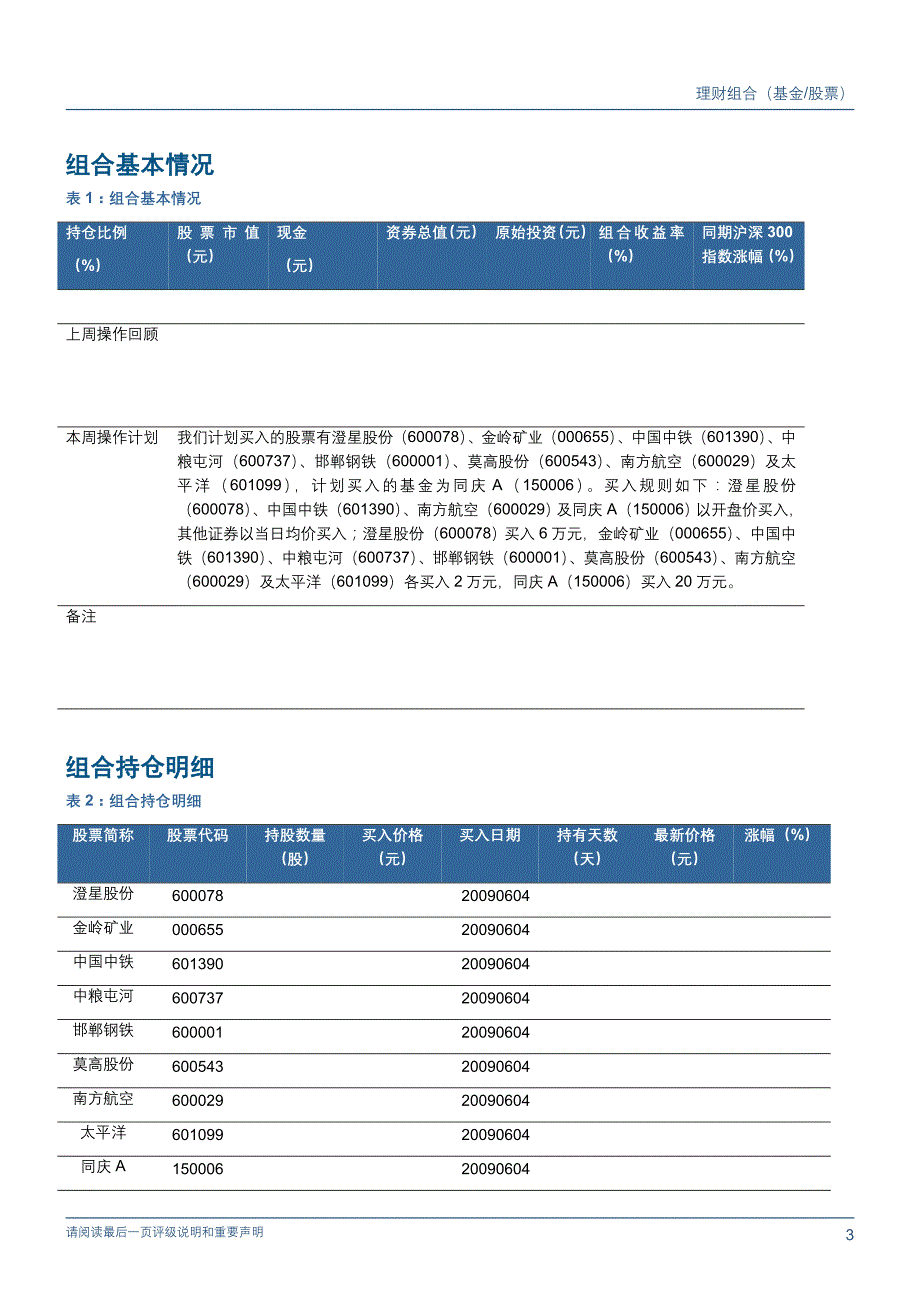 长江证券 稳健型证券投资组合(0604)_第3页