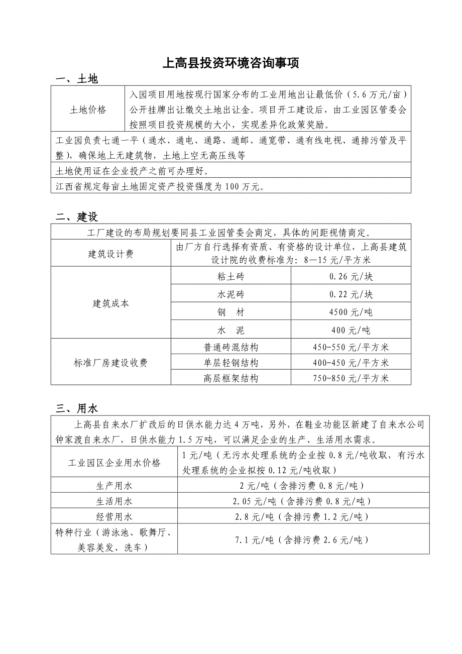 【精选】上高县投资环境咨询事项_第2页