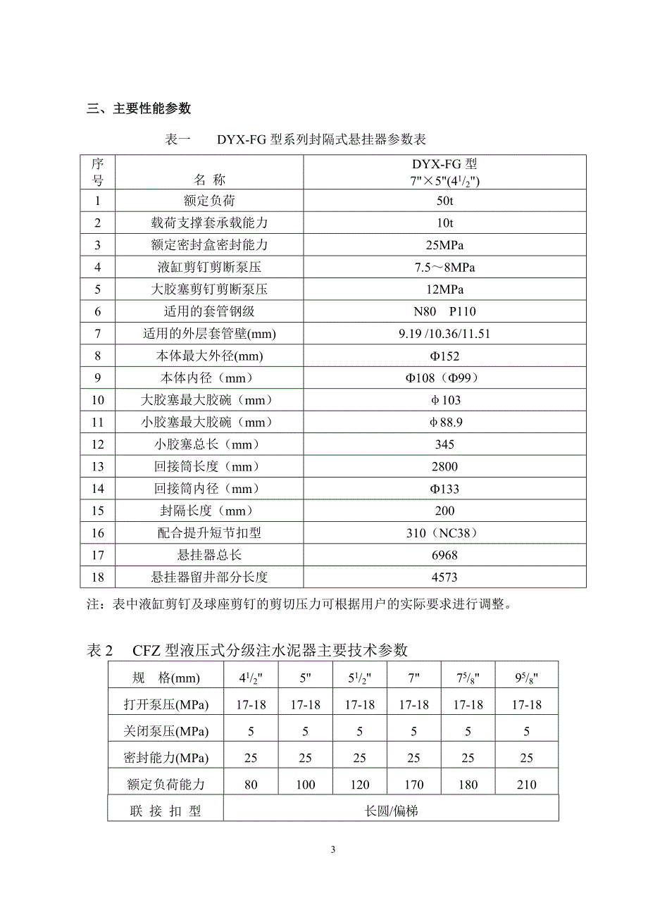 [2017年整理]DYXFG封隔式悬挂器说明书_第4页