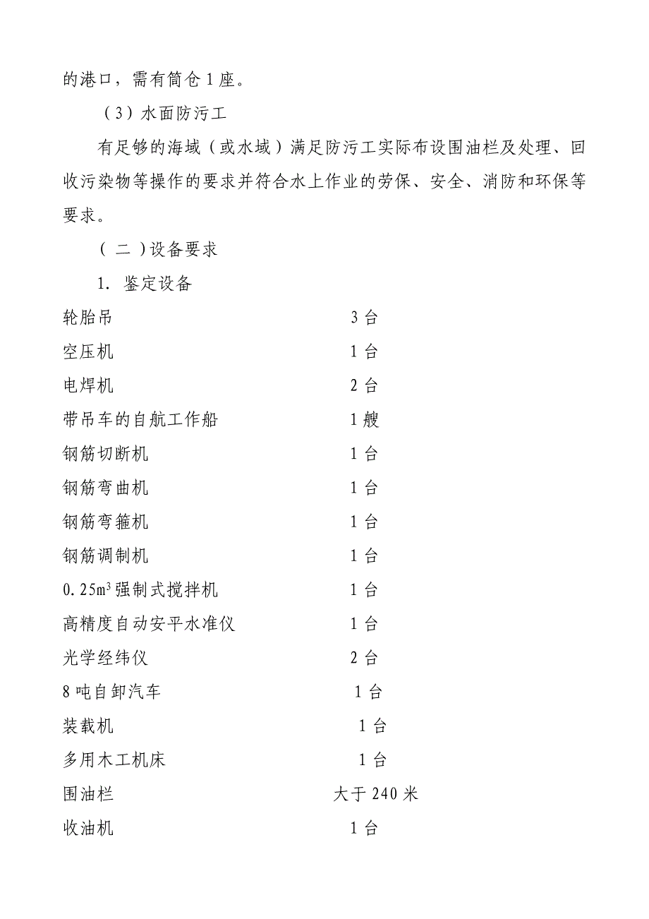 港口维护工职业技能鉴定站建站条件_第3页