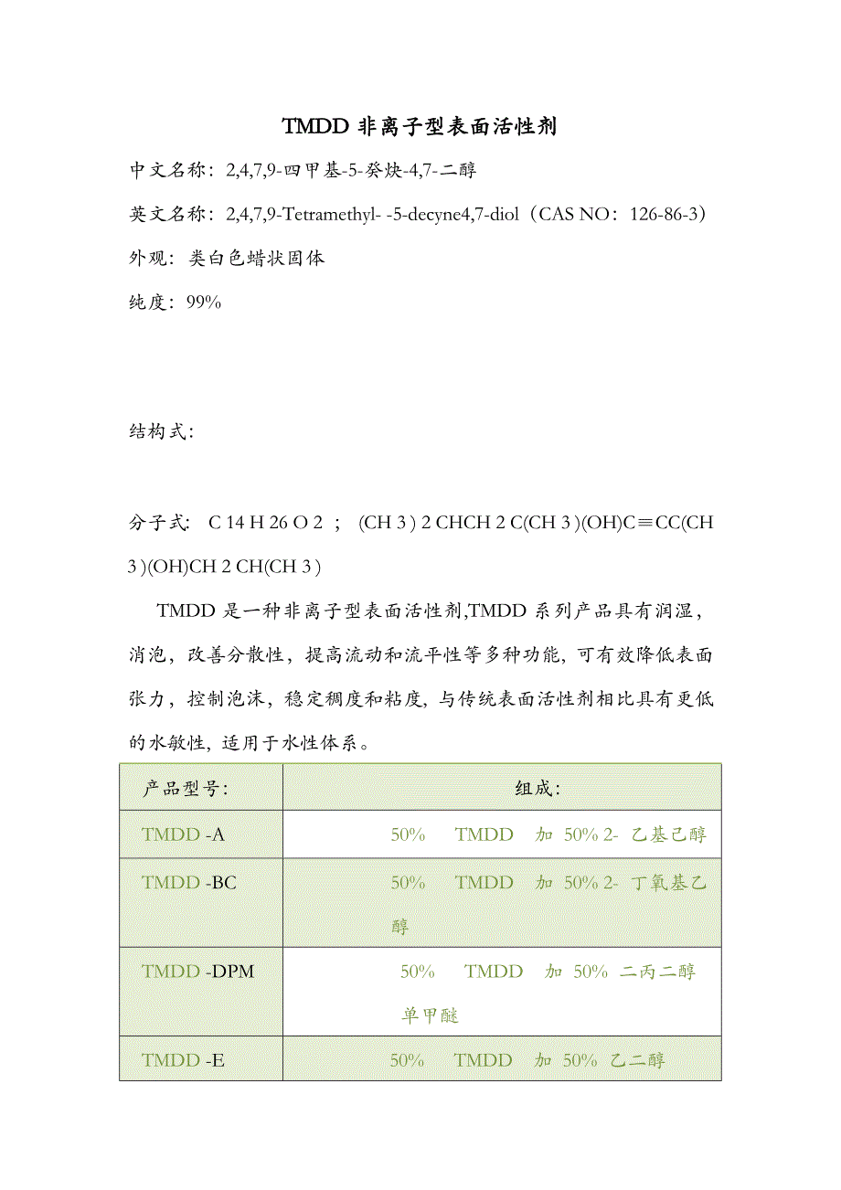 [2017年整理]TMDD非离子型表面活性剂_第1页