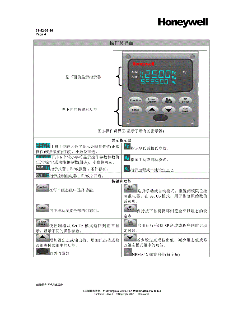 UDC2500通用数字控制器产品说明书(中文)_第4页