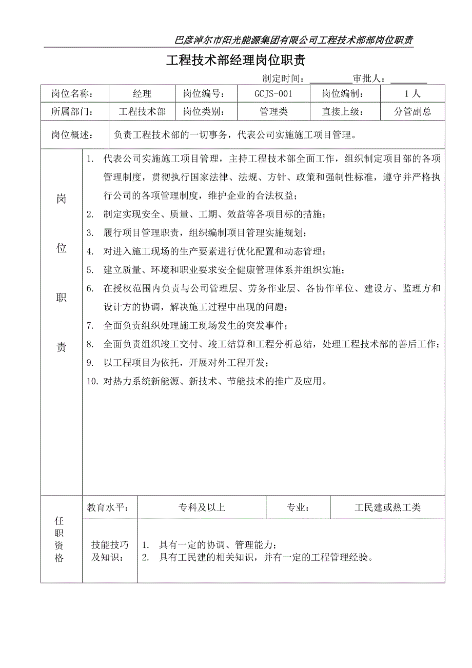 工程技术部部岗位职责_第2页