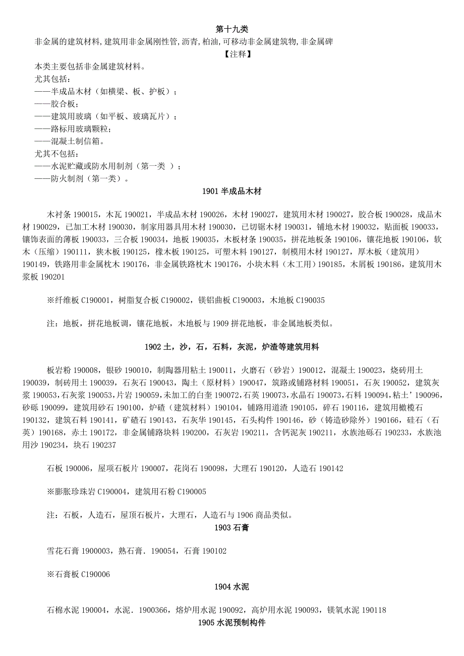 非金属的建筑材料,建筑用非金属刚性管,沥青,柏油,可移动非金属建筑物,非金属碑_第1页