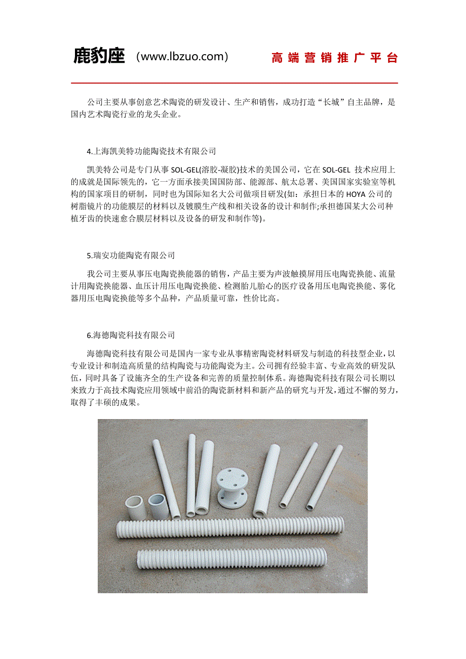 [2017年整理]十大功能陶瓷生产厂家排行榜 功能陶瓷哪家生产厂家好_第2页